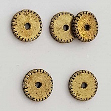 Perle rondelle plate anneau intercalaire en m&eacute;tal argent&eacute; 001 Bronze