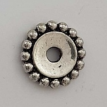 Perle rondelle plate anneau intercalaire en m&eacute;tal argent&eacute; 003 Argent