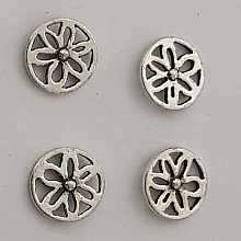 Perle rondelle plate anneau intercalaire en m&eacute;tal argent&eacute; 005 Argent