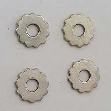 Perle rondelle plate anneau intercalaire en m&eacute;tal argent&eacute; 006 Argent