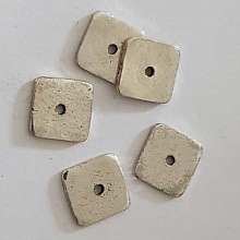 Perle rondelle plate anneau intercalaire en m&eacute;tal argent&eacute; 011 Argent