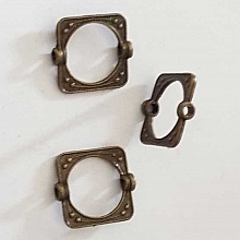 Perle rondelle plate anneau intercalaire en m&eacute;tal argent&eacute; 013 Bronze