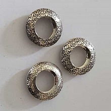 Perle rondelle plate anneau intercalaire en m&eacute;tal argent&eacute; 015 Argent