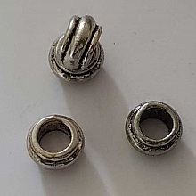 Perle rondelle plate anneau intercalaire en m&eacute;tal argent&eacute; 020 Argent