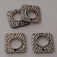 Perle rondelle plate anneau intercalaire en m&eacute;tal argent&eacute; 029 Argent