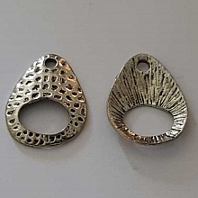 Perle rondelle plate anneau intercalaire en m&eacute;tal argent&eacute; 030 Argent