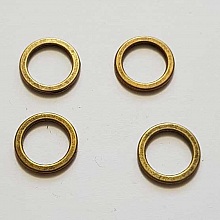 Perle rondelle plate anneau intercalaire m&eacute;tal argent&eacute; 046 Bronze
