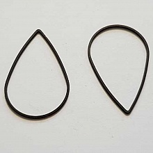 Perle rondelle plate anneau intercalaire m&eacute;tal argent&eacute; 050 Noir