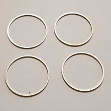 Perle rondelle plate anneau intercalaire m&eacute;tal argent&eacute; 057 Argent