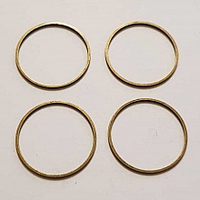 Perle rondelle plate anneau intercalaire m&eacute;tal argent&eacute; 057 Bronze