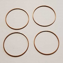 Perle rondelle plate anneau intercalaire m&eacute;tal argent&eacute; 058 Cuivre