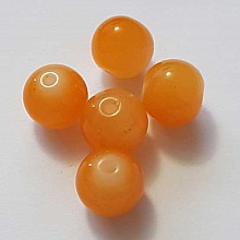 Perle Verre Ronde 12 mm Orange 02 x 1 Pi&egrave;ce
