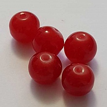 Perle Verre Ronde 12 mm Rouge 01 x 1 Pi&egrave;ce