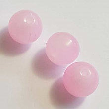 Perle Verre Ronde 14 mm Rose 01 x 1 Pi&egrave;ce