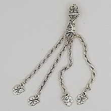 Pompon en m&eacute;tal Pampille Argent&eacute; N&deg;04