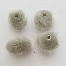 Pompon Rond Gris N&deg;02