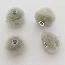 Pompon Rond Gris N&deg;08