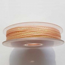 Ruban 06 mm Saumon Paillet&eacute; Or