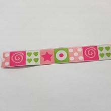 Ruban Galon 24 mm motif fantaisie N&deg;01