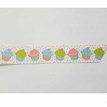 Ruban Galon 37 mm motif cupcakes
