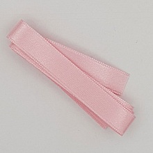 Ruban satin Rose Clair double face de 10 mm x 1 m&egrave;tre