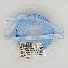Ruban vichy bleu ciel et blanc de 10 mm x 1 m&egrave;tre
