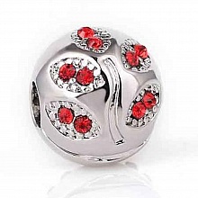 Stopper N&deg;43 Argent Strass Rouge