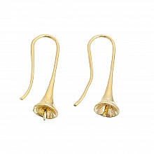 Support Boucle d'oreille pour boule &agrave; garnir x 5 Paires dor&eacute;