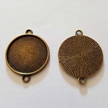 Support cabochon 20 mm N&deg;02-2 Anneaux