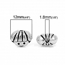 T&ecirc;te m&eacute;tal gar&ccedil;on 3d argent n&deg;01