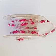Ruban Galon 15 mm motif Fantaisie N&deg;05 Fushia
