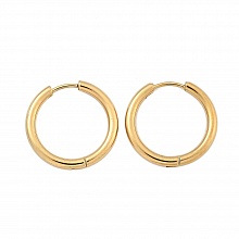 Support Boucle d'oreille Cr&eacute;ole Huggie Acier Inoxydable N&deg;03-21 mm 02