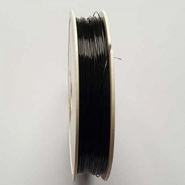x 100 Fil C&acirc;bl&eacute; Noir Diam&egrave;tre 0.45 mm