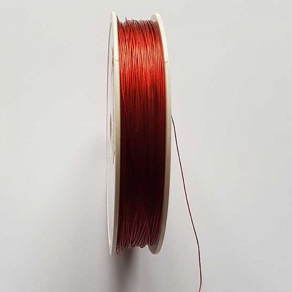 x 100 Fil C&acirc;bl&eacute; Rouge Diam&egrave;tre 0.45 mm