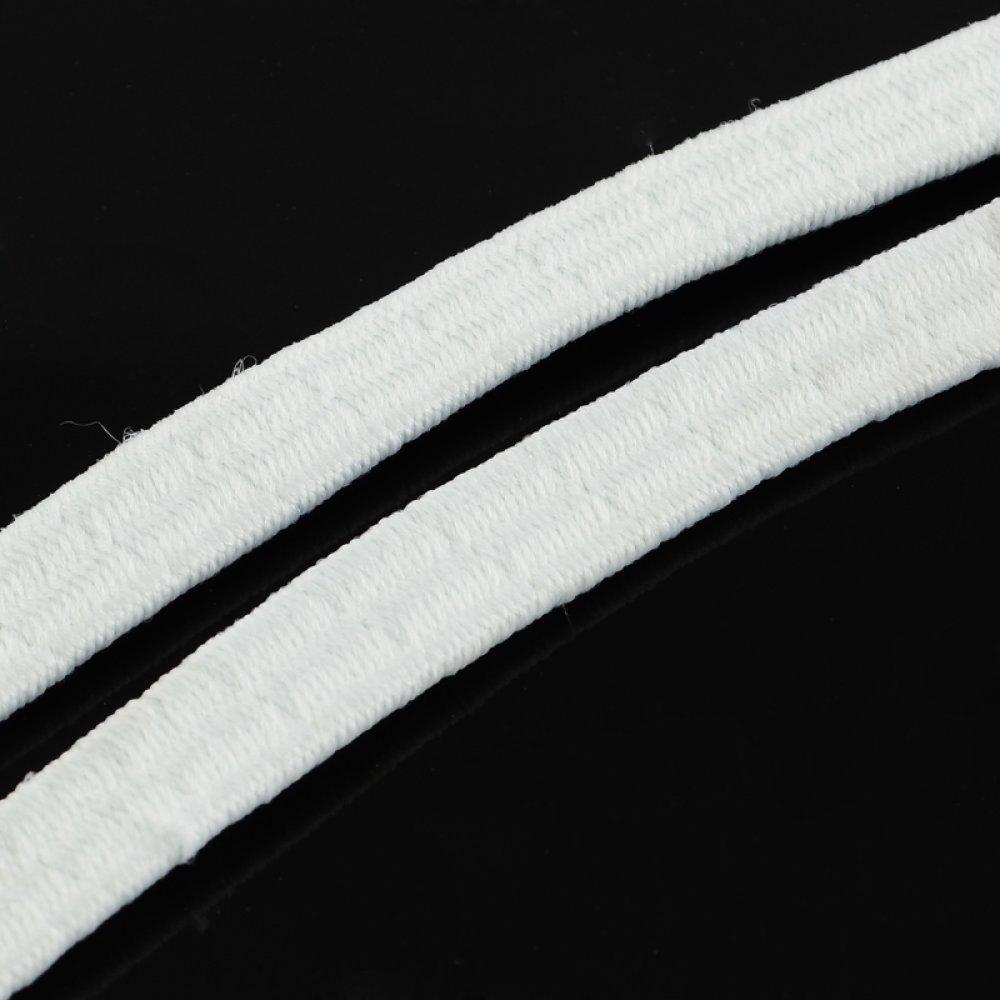 &Eacute;lastique Blanc Caoutchouc Plat 5 mm au m&egrave;tre