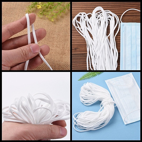 &Eacute;lastique Polyester Plat 4 mm au m&egrave;tre