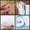 &Eacute;lastique Polyester Plat 4 mm blanc au 10 cm