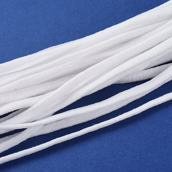 &Eacute;lastique Polyester Plat 4 mm blanc au 10 cm
