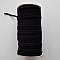 Rouleau de 100 mètres d'élastique plat noir 4 mm.