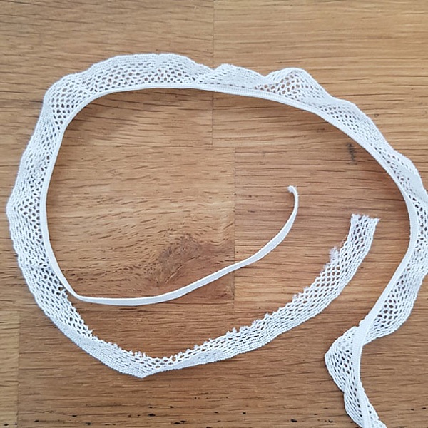 &Eacute;lastique blanc 4.5 mm dentelle &agrave; d&eacute;coudre