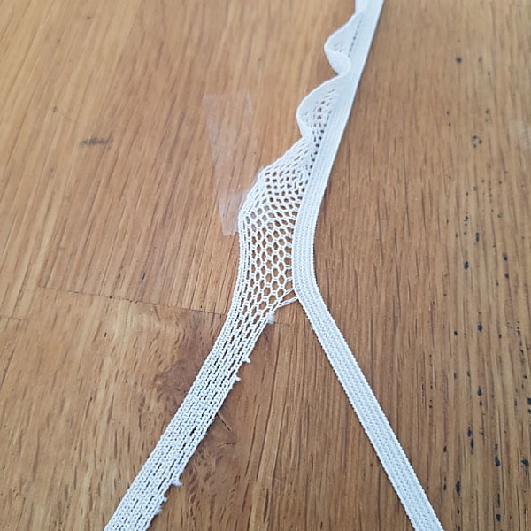 &Eacute;lastique blanc 4.5 mm dentelle &agrave; d&eacute;coudre