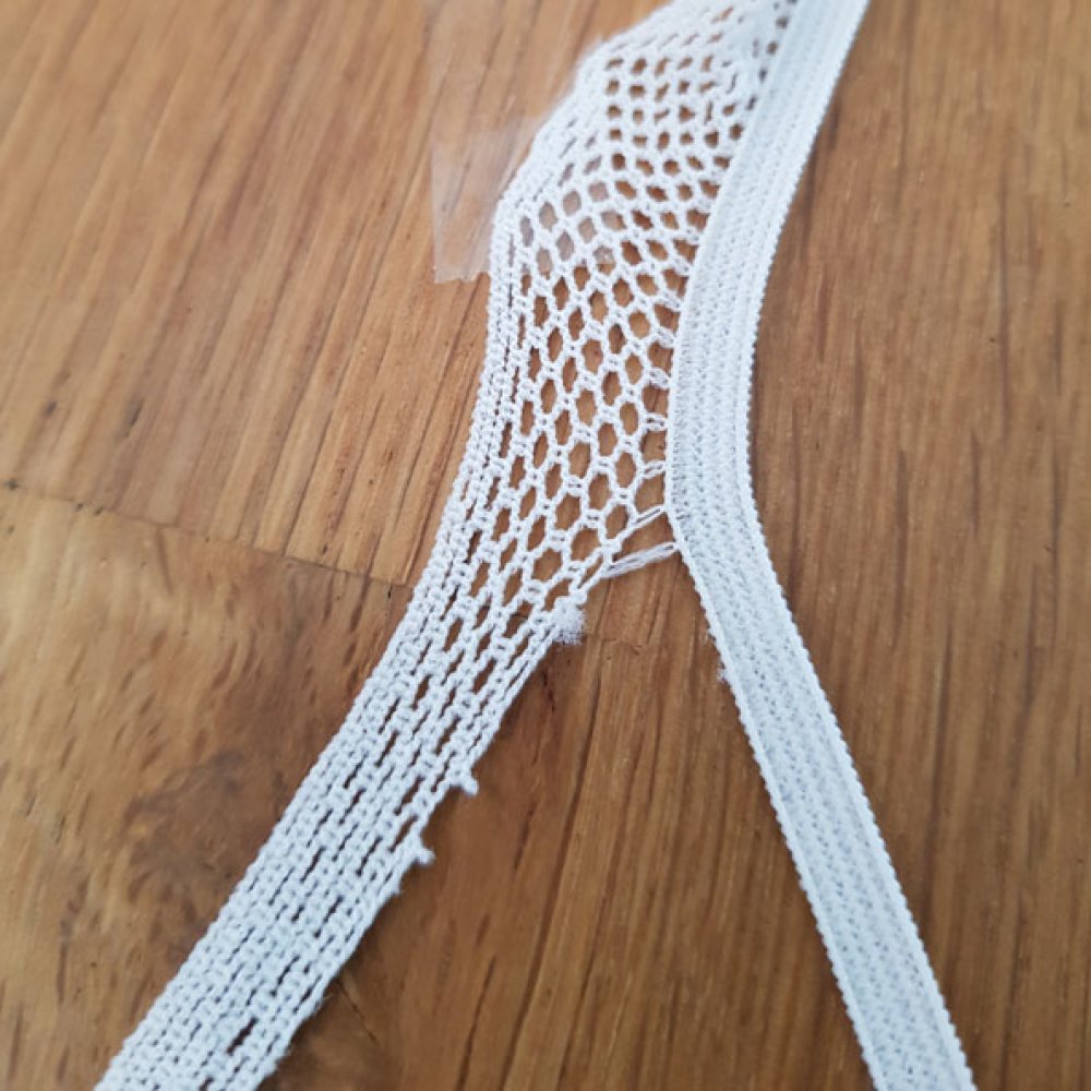 &Eacute;lastique blanc 4.5 mm dentelle &agrave; d&eacute;coudre