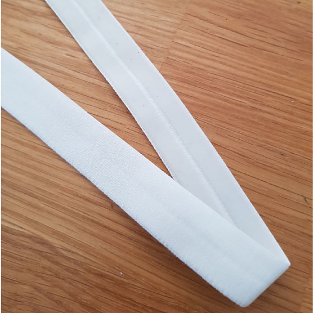 &Eacute;lastique blanc fantaisie 17 mm 02
