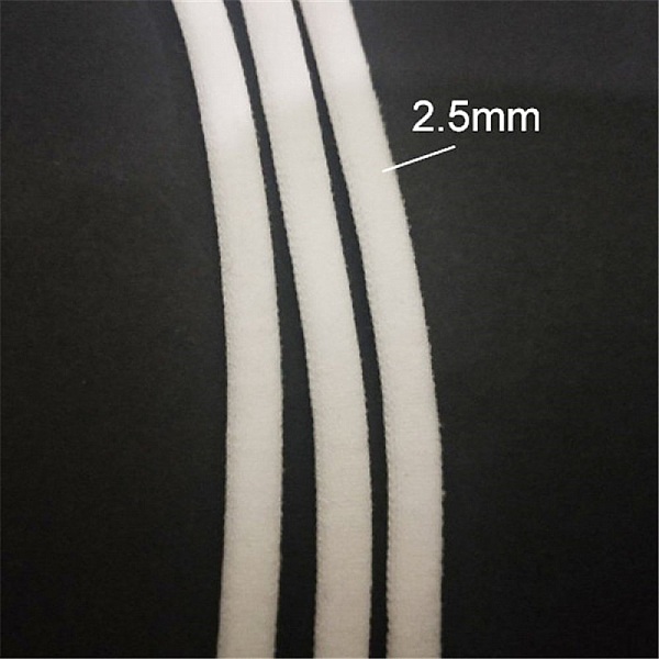 &Eacute;lastique masque Polyester rond 2.5 mm Blanc x 8 m&egrave;tres