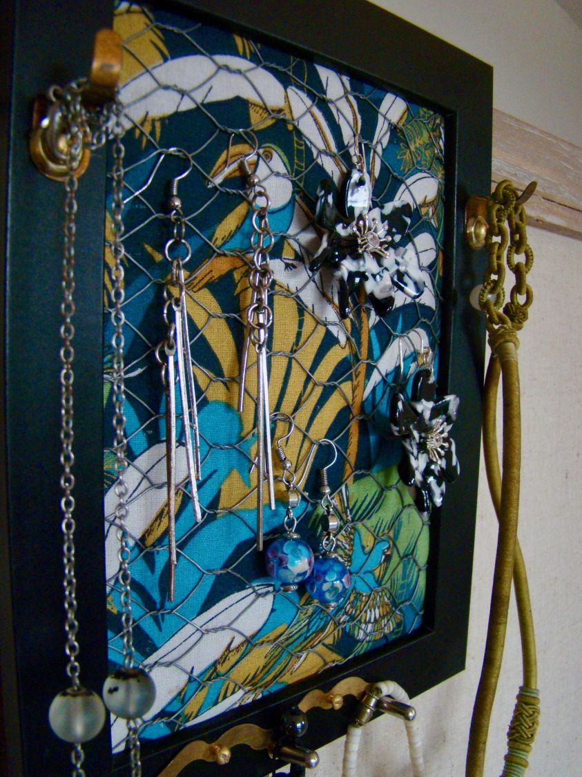 Cadre porte bijoux upcyling