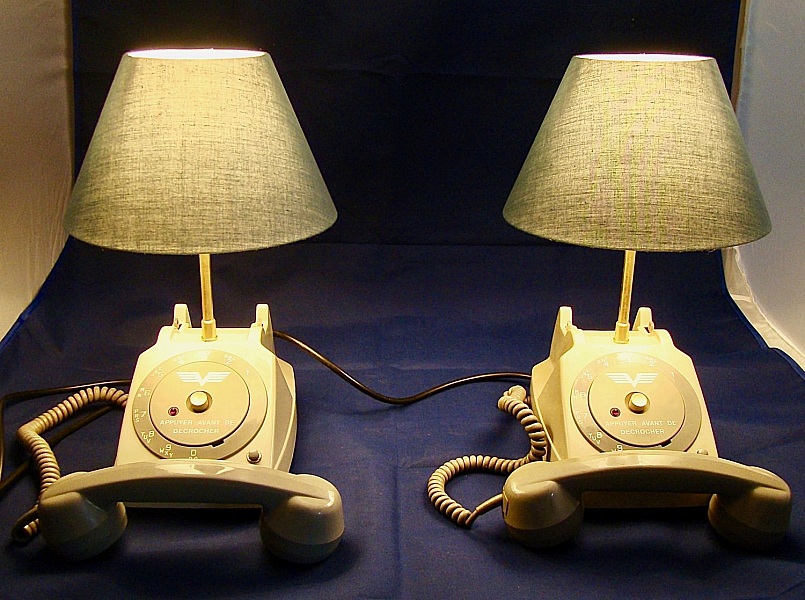 ensemble lampes de chevet air t&eacute;l&eacute;phone 