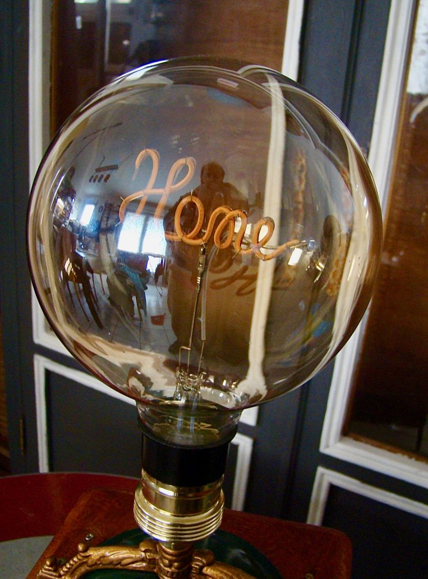 Lampe ancien moulin &agrave; caf&eacute; EDISON