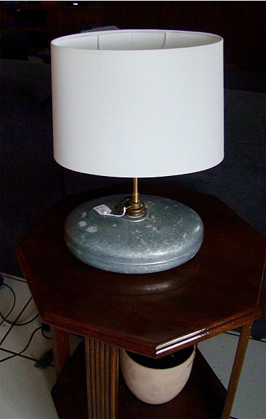 Lampe Ancienne Bouillotte en Zinc 