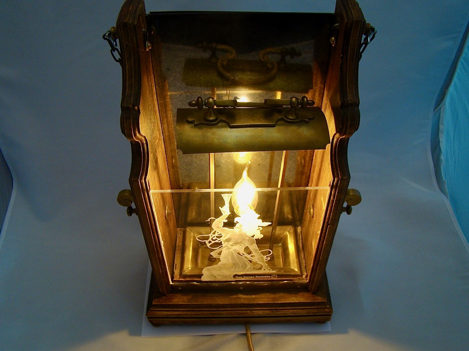 Lampe Ancienne Grande lanterne &agrave; bougie 1900