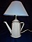 Lampe Cafeti&egrave;re ancienne en t&ocirc;le &eacute;maill&eacute;e
